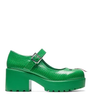 KOI footwear Tira Mary Janes Shoes 'Sassy Snake Edition' Green New