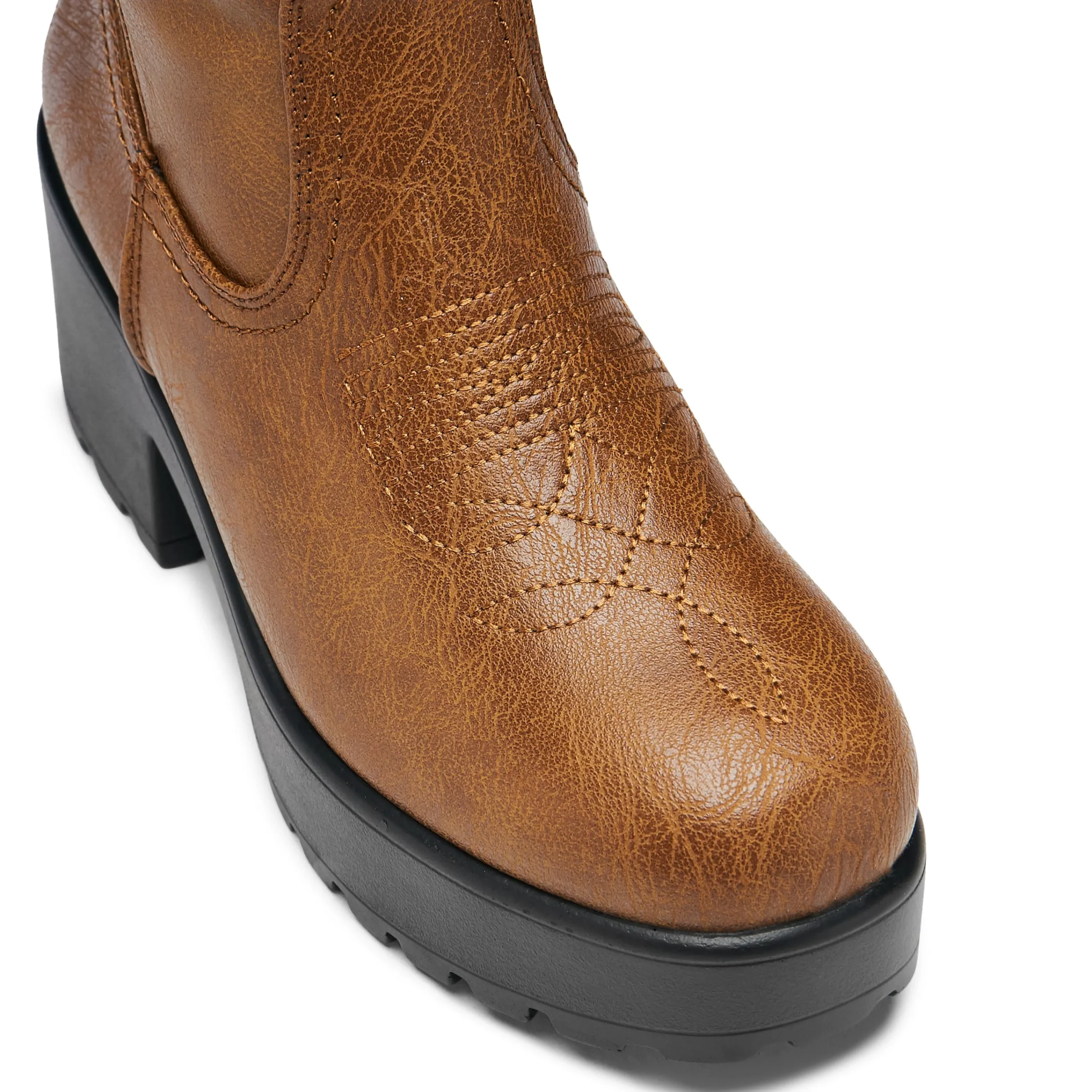 KOI footwear Wintu Long Chunky Western Boots - Vintage Brown Fashion