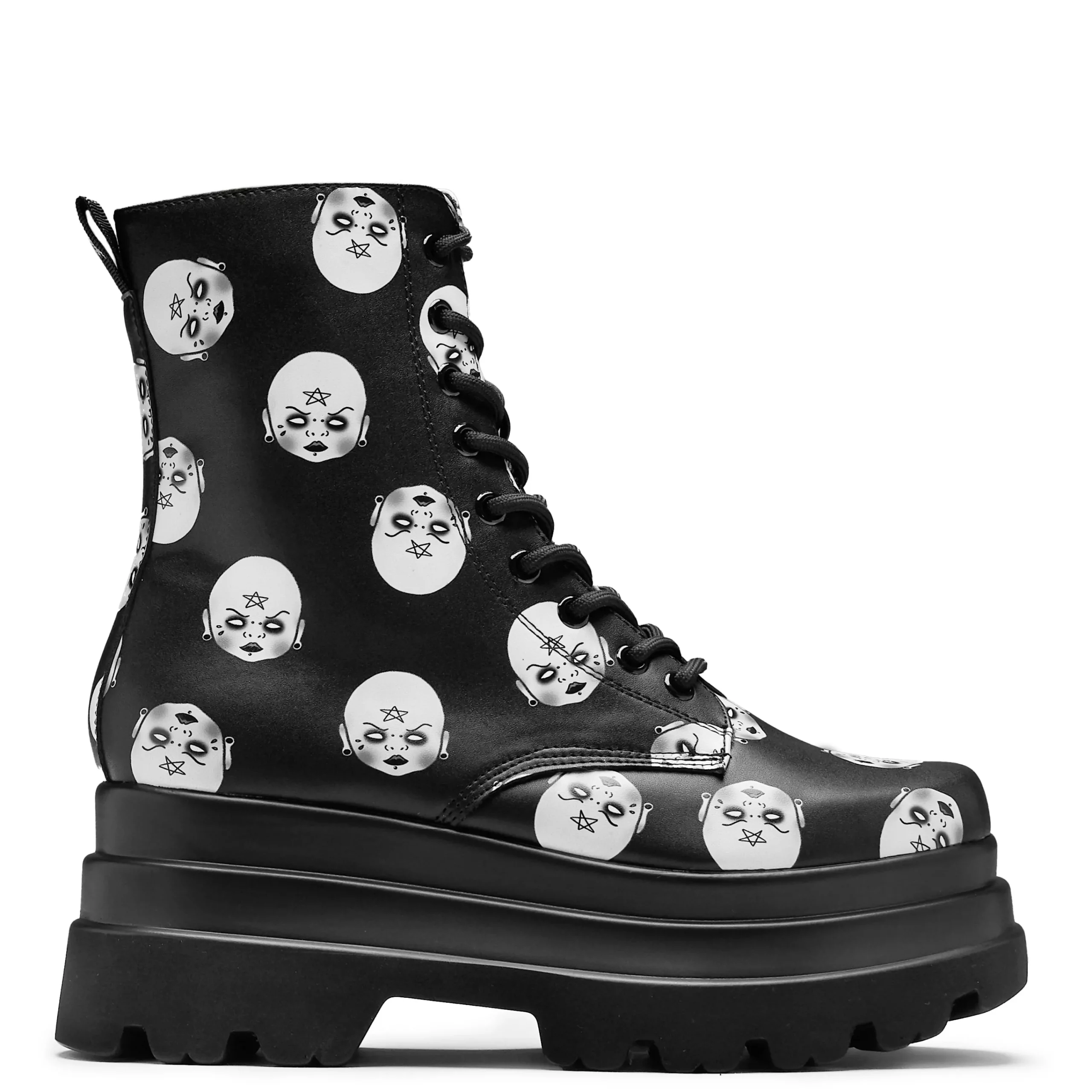 KOI footwear Witch Baby Trident Platform Boots Black Store
