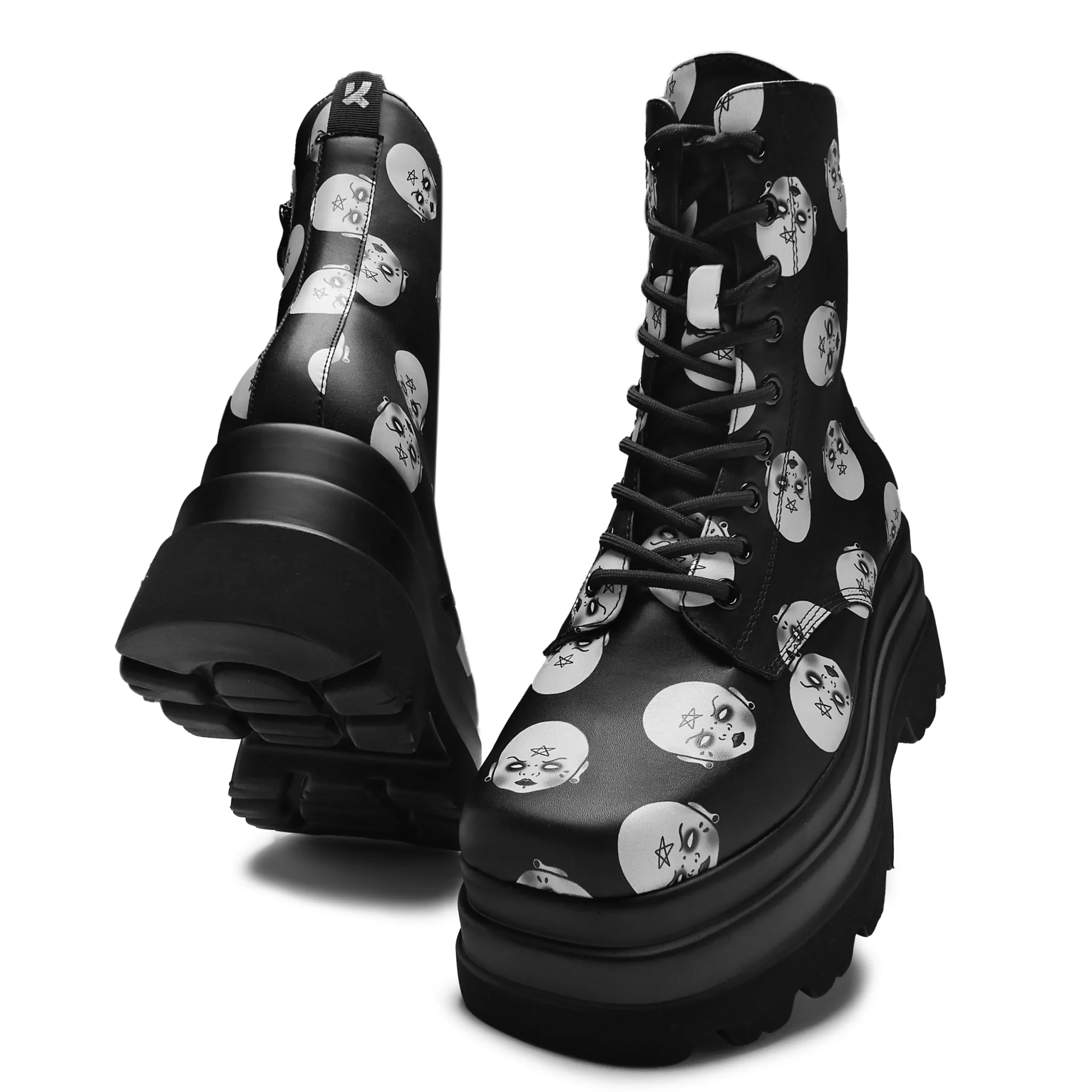 KOI footwear Witch Baby Trident Platform Boots Black Store